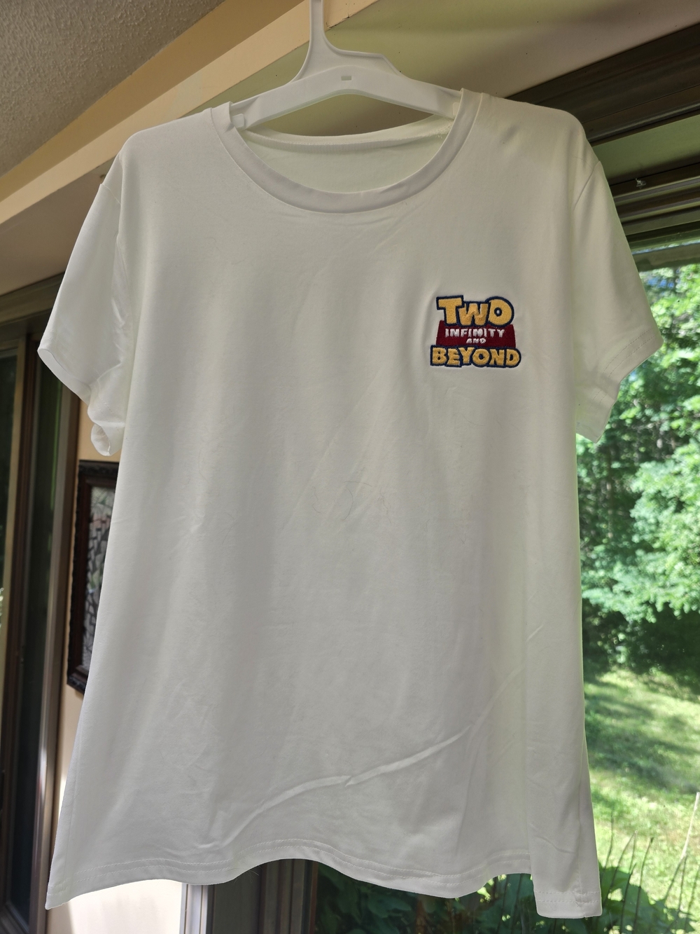 White 'Two Infinity and Beyond' Graphic Tee